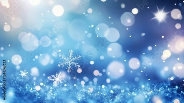 Obraz TexturesBackgrounds Sparkling Winter View Bokeh Detail