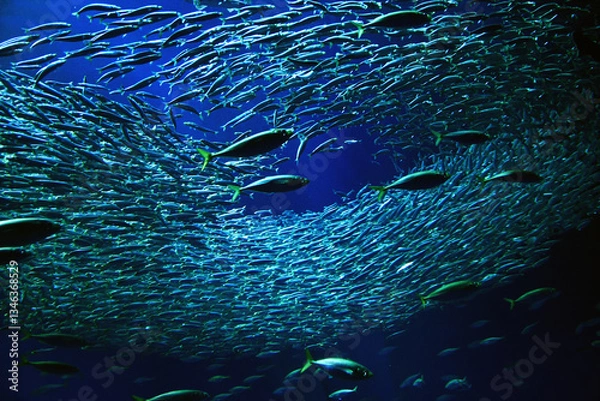 Obraz イワシの大群