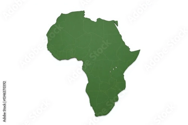 Obraz map of africa made out of green leaves