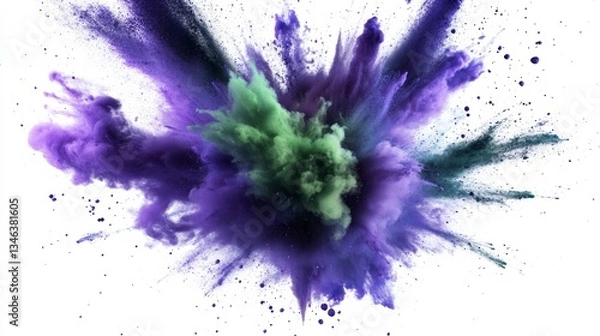 Fototapeta Generic Vibrant Green View High Bold Resolution Purple