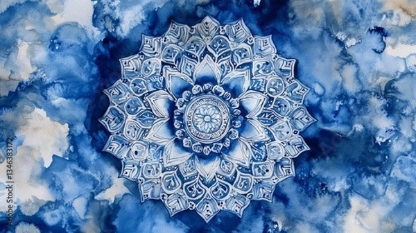 Fototapeta Art Intricate Blue Scene Pattern Detail High Effect