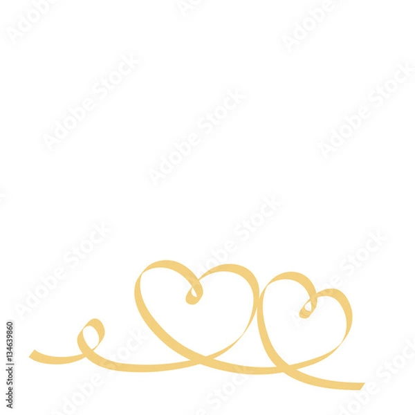 Obraz zwei goldene Herzen