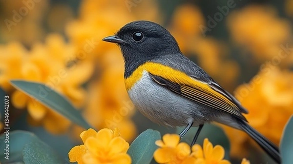 Obraz Yellow-shouldered Grassquit --ar 16:9 --stylize 500 --v 6.1 Job ID: 856fc8f2-a0c5-48de-9be2-b0de81336405