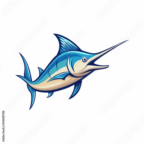 Fototapeta marlin vector illustration