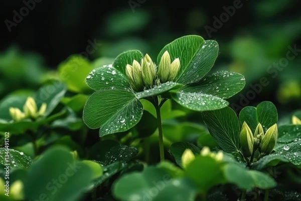 Fototapeta Four-Leaf Clover Banner