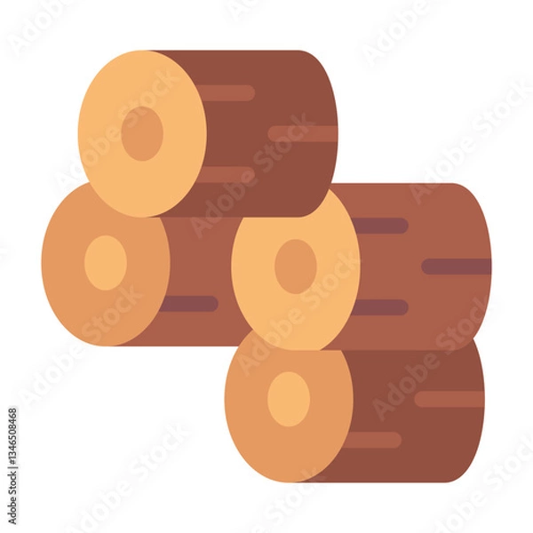 Obraz Timber logs Vector Design Icon Style