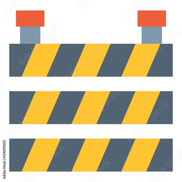 Fototapeta Barricade Tape Vector Design Icon Style
