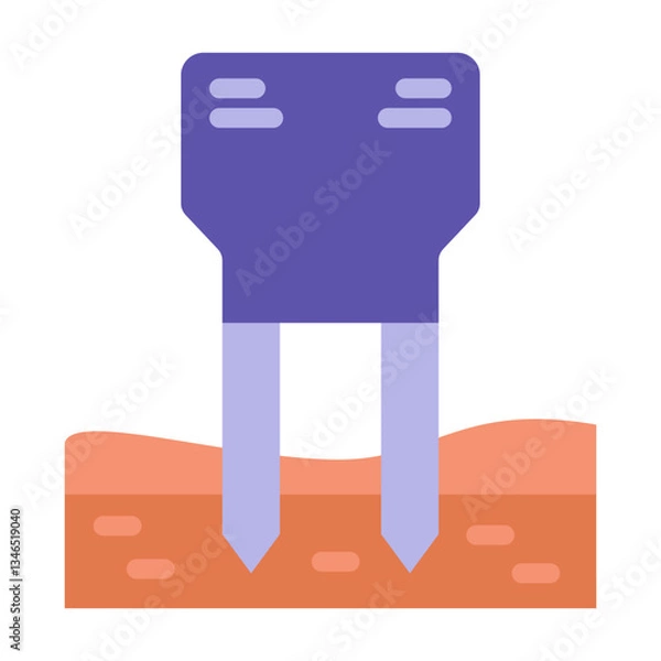 Fototapeta Soil Moisture Sensor Vector Design Icon Style