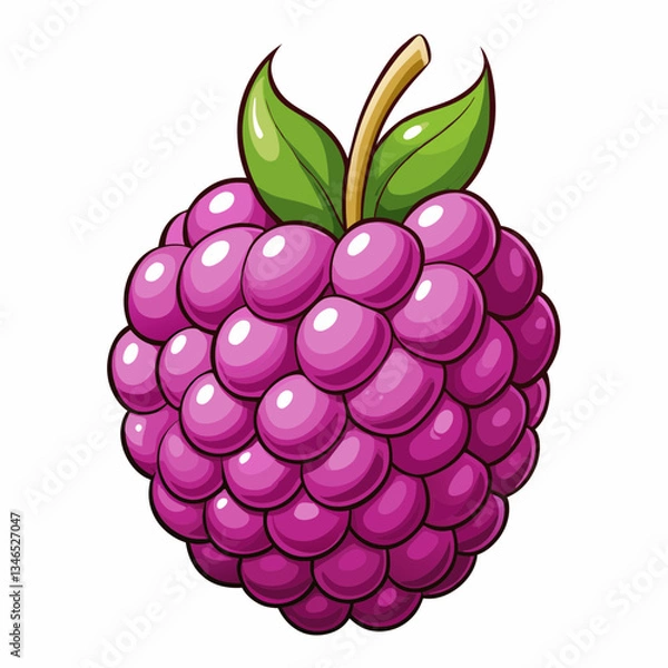 Fototapeta vector illustration of a boysenberry
