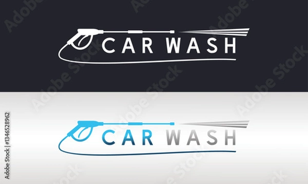 Fototapeta car wash logo design business