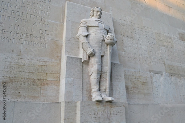 Fototapeta Geneva-monument to the heroes of the Reformation, on the waterfront of Lake Geneva