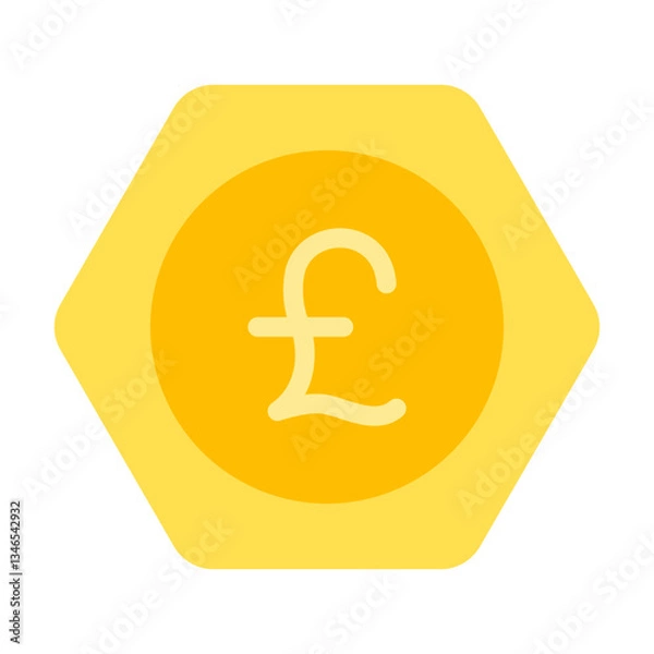 Fototapeta Pound Vector Design Icon Style