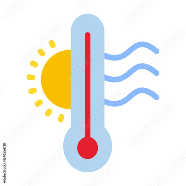 Fototapeta Heatwave Vector Design Icon Style