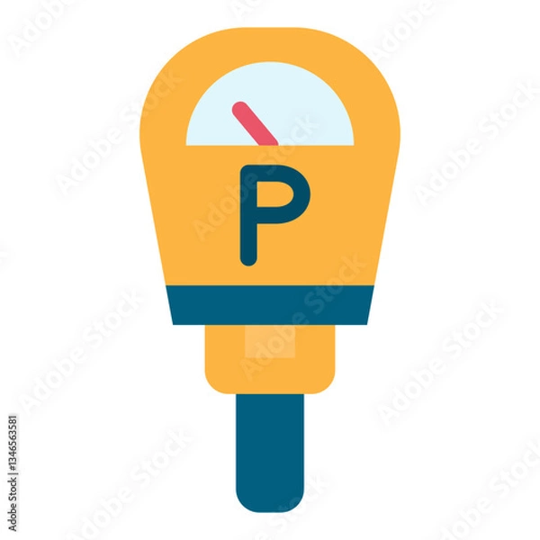 Fototapeta Parking Meter Vector Design Icon Style