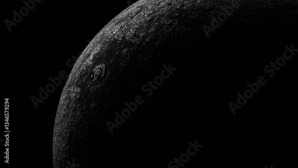 Obraz moon in space rendered