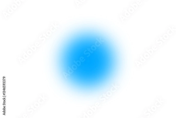 Obraz Captivating Blue Circle on Transparent Background | Minimalist Elegance with Blurred Modern Aesthetics