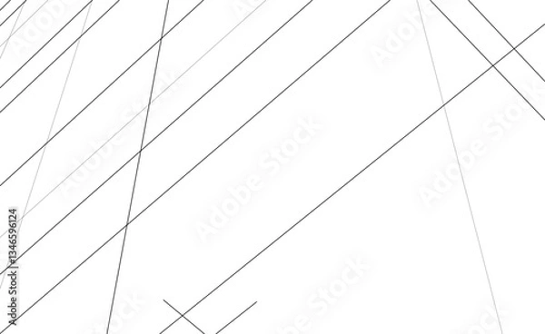 Fototapeta Modern Architectural Linear Wireframe 3d Sketch