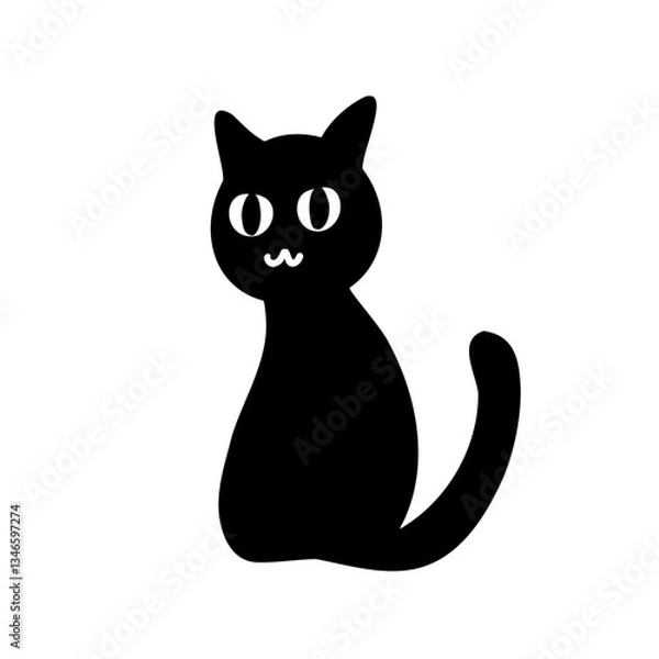 Fototapeta シンプルな猫のイラスト素材