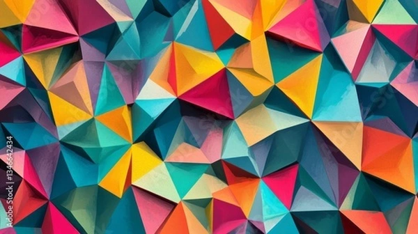 Obraz Generic Colorful Geometric View High Detail Triangular