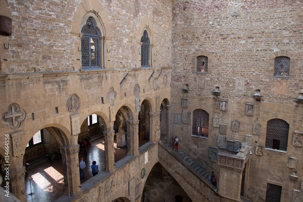 Fototapeta Dziedziniec w Muzeum Narodowym Bargello. Florencja. Włochy.