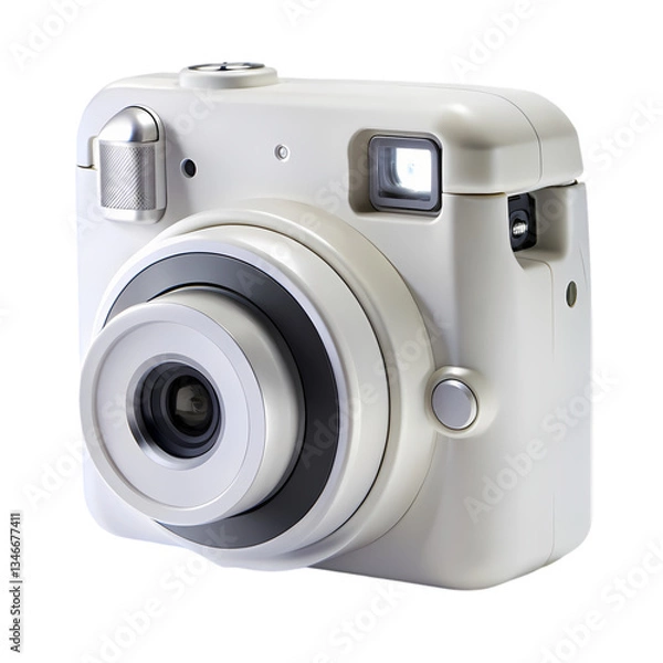 Fototapeta White Instax Mini Camera on transparent background