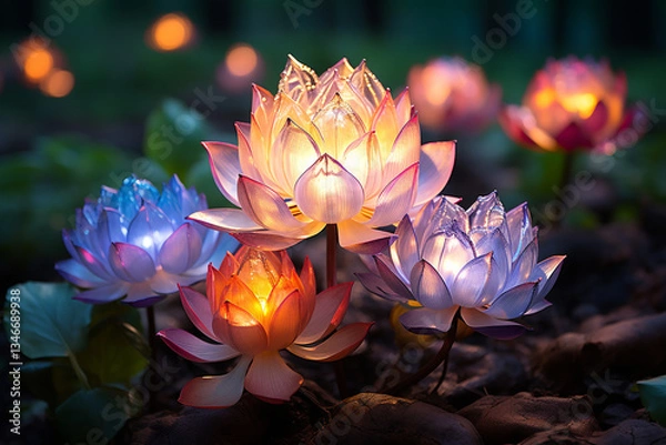Obraz lotus flower symbolizes spiritual awakening, rising from water to embody growth, purity, and transcendence