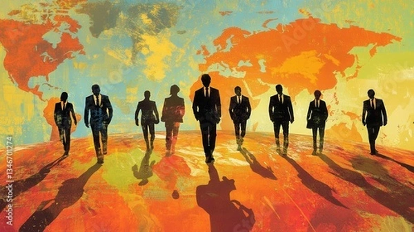 Fototapeta Young business leaders shaping the future of the corporate world