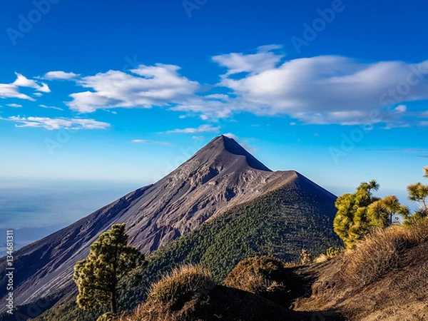 Fototapeta View from Acatenango volcano ,Guatemala