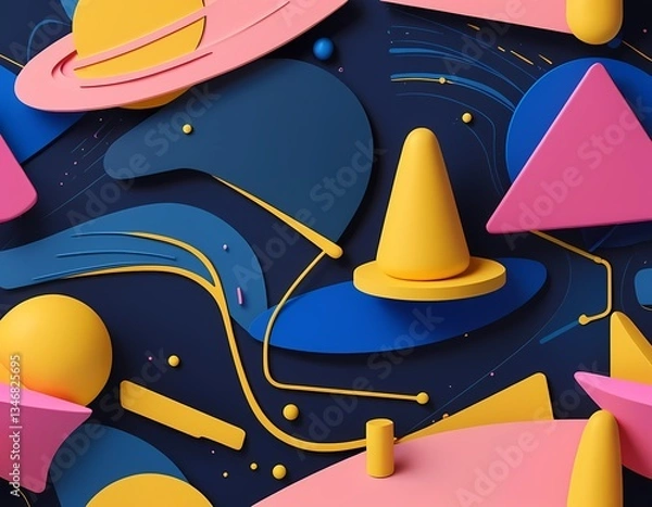 Obraz A vibrant abstract background with dynamic, flowing patterns and rich colors. Perfect for modern designs, digital art, or creative graphic elements. High-quality image for various projects.