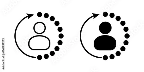 Fototapeta Employee retention Icon set. Symbol isolated white background. vector illustration. color editable.