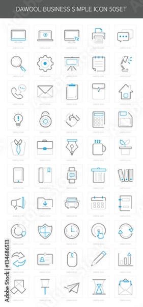 Obraz Business Line Icon Set