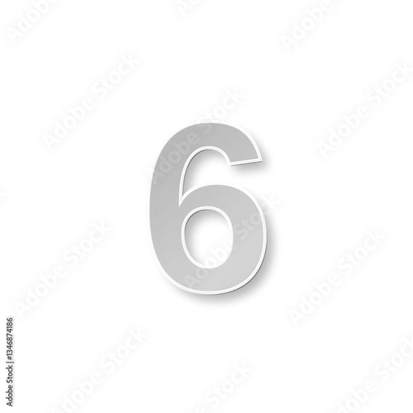 Fototapeta Transparent Outline Numbers 0-9