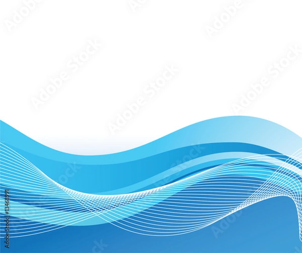 Fototapeta Abstract blue background. Vector illustration
