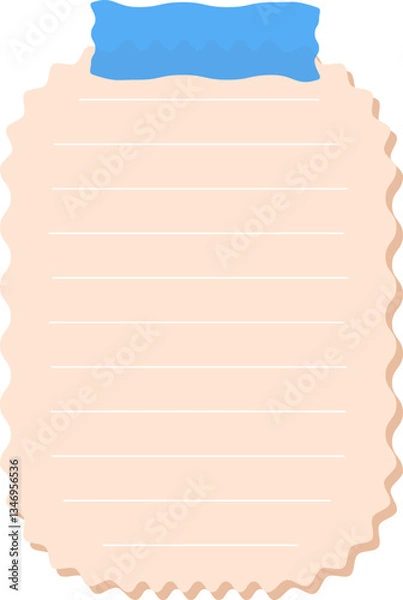 Obraz Pastel Note Paper with Tape