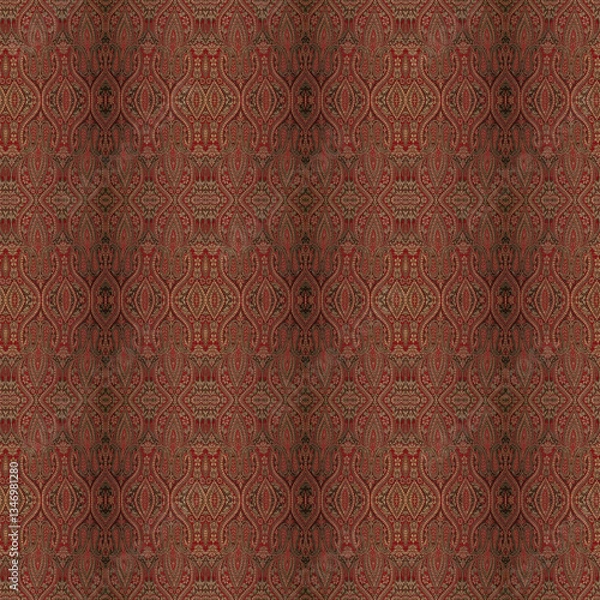 Obraz kalamkari pattern for textile design