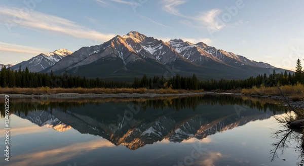 Fototapeta Majestic Mountain Lake Reflection