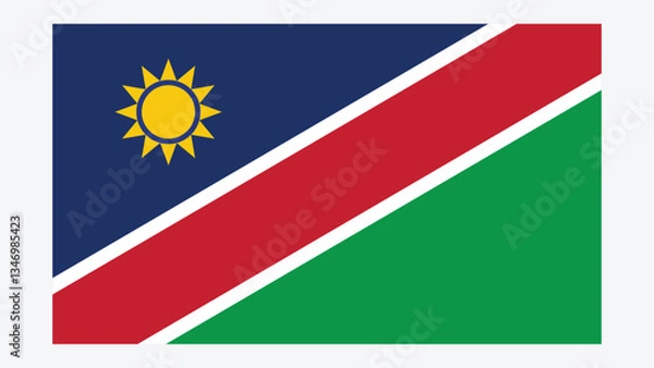 Obraz NAMIBIA Flag with Original color