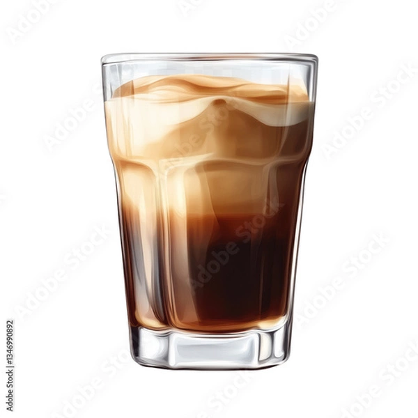 Fototapeta Refreshing Iced Coffee Delight Isolated on Transparent Background