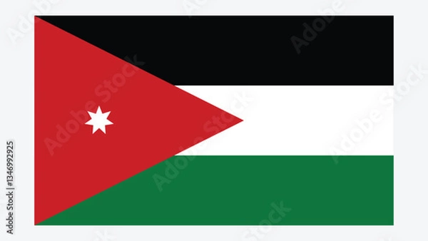 Fototapeta JORDAN Flag with Original color