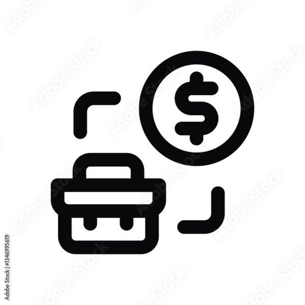 Fototapeta business line icon. Clean and minimalist vector icon for websites, mobile apps, presentations, and logos. Fully scalable and customizable for any project.