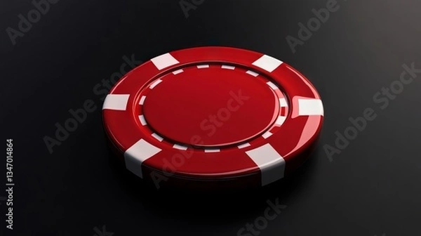 Obraz red poker chip