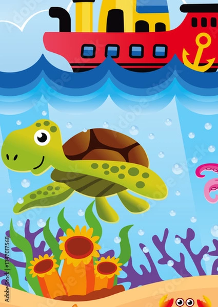 Obraz under sea aquarium