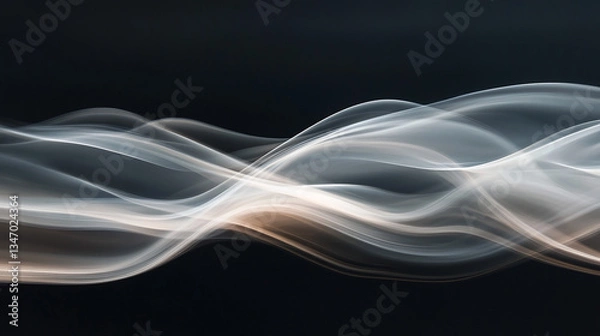 Obraz color Abstract smoky waves. 