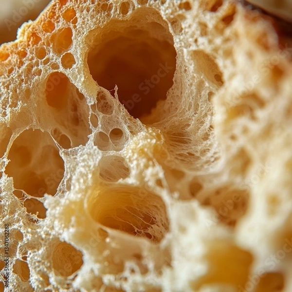Obraz Super macro photo showing gluten strands inside