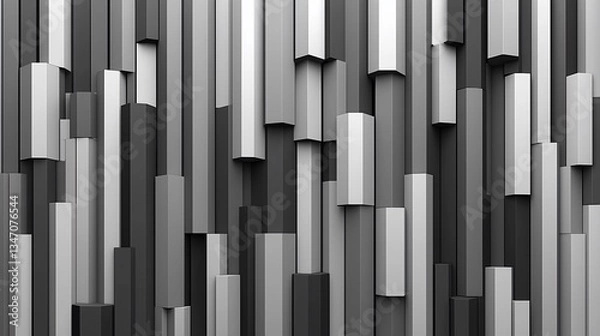 Fototapeta Abstract grayscale background of various sized rectangular shapes.