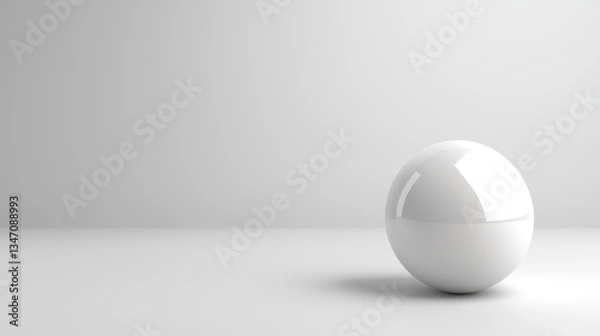Obraz A single egg on table, detailed closeup view of breakfast simplicity closeup