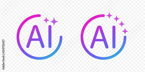 Fototapeta Ai logo. Neural network. Artificial intelligence