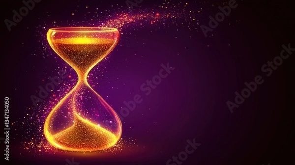 Fototapeta Captivating hourglass artwork digital studio graphic design dark atmosphere abstract concept
