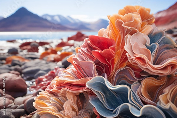 Fototapeta oceans surrounding the island, with their perpetual motion, embody an eternal symphony of waves, currents, and the rhythmic ebb and flow that define these coastal realms