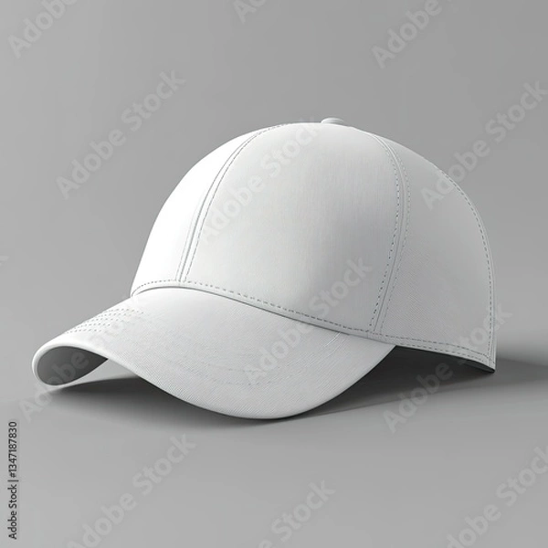 Fototapeta Blank White Baseball Cap